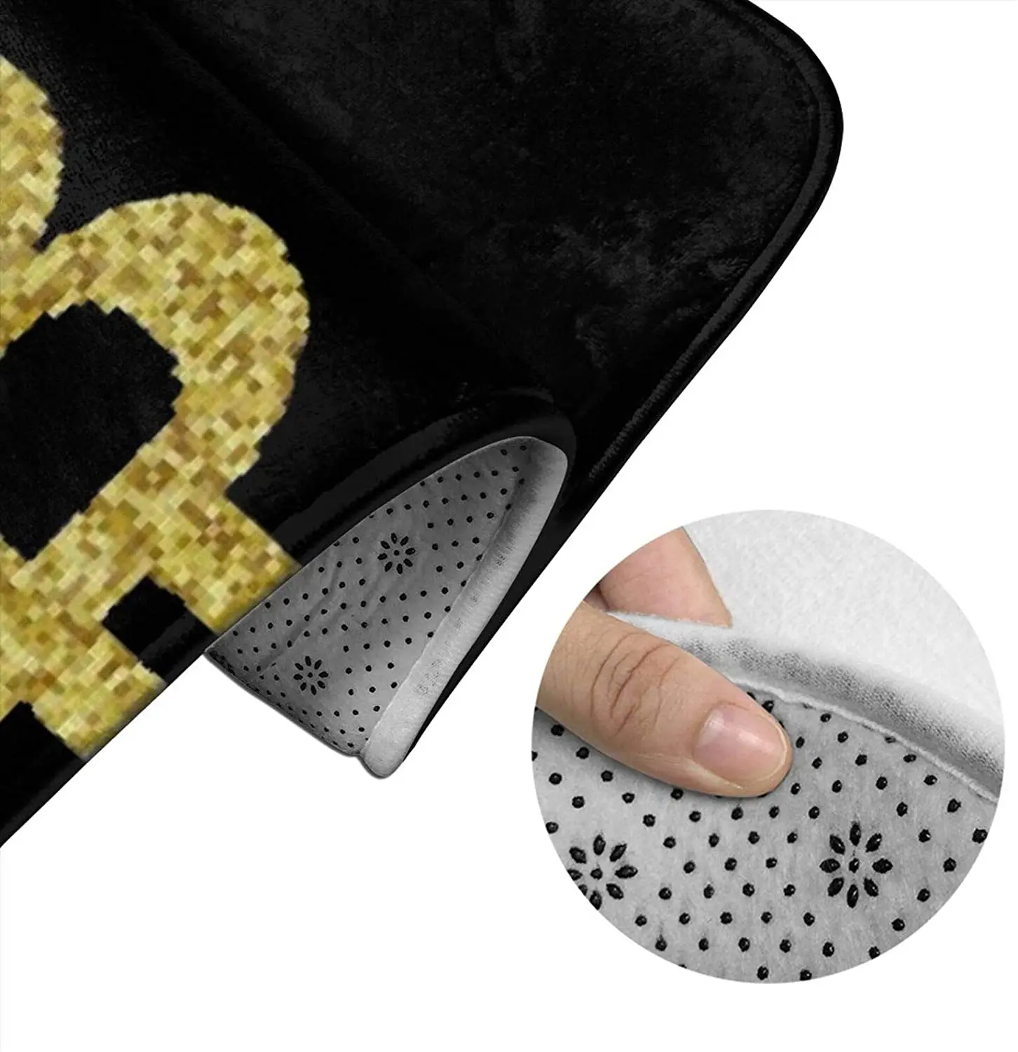 

Bitcoin Logo Bathroom Mat Sets 3 Piece Set Rugs Memory Foam Mat Set Toilet Seat Cover Bath Mat Lid Cover