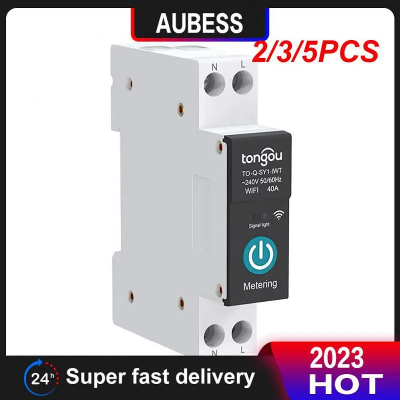 

Умный дистанционный переключатель с измерением, 2/3/5 шт., беспроводной переключатель на Din-рейку через приложение Tongou 1p, дистанционное управление «сделай сам», Wi-Fi, 63 А