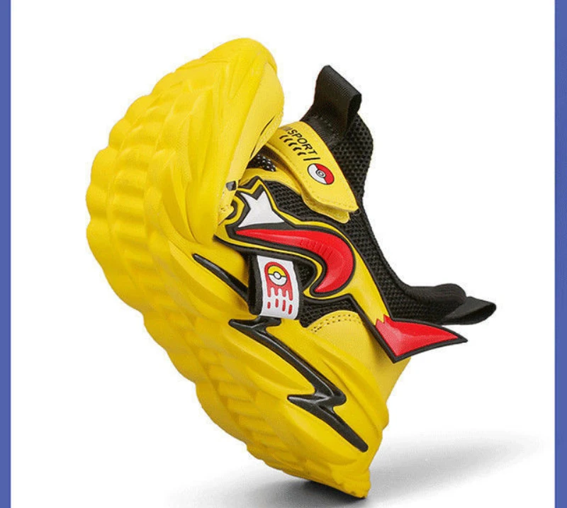 Детская спортивная обувь Pikachu для мальчиков и девочек кроссовки бега досуга с