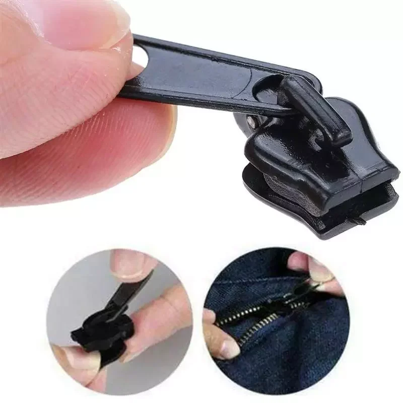 

12PCS 3 Sizes Universal Instant Fix Zipper Repair Kit Replacement Zip Slider Teeth Rescue New Design Zippers Sewing Clothes