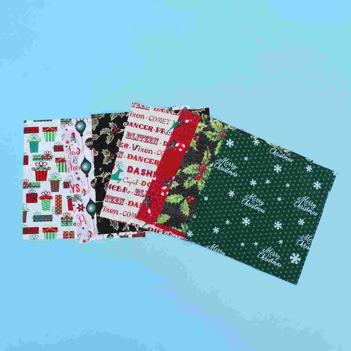 

Fabric Christmas Sewing Squares Patchwork Cotton Quilting Bundle Cloth Craft Winter Precut Fat Diy Quarters Quilt Floral Square