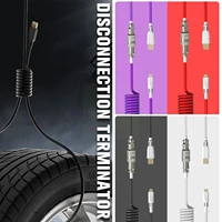 type c usb cable mechanical keyboard coiled cable wire aviator aviation desktop mechanical keyboard connector computer d1v2