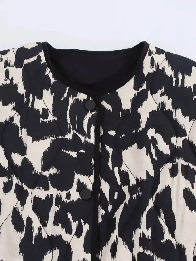 Куртка-пуховик KAOPU ZA Женская с принтом змеиной кожи винтажная верхняя одежда