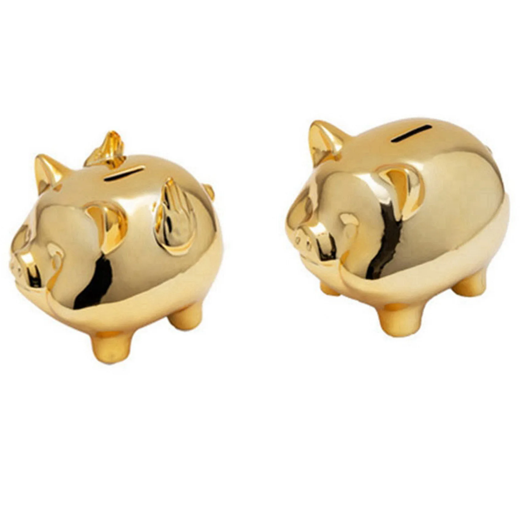 

Ceramic Gold Pig Piggy Bank Cute Coin Piggy Bank Creative Home Furnishings Lucky Pig Decoration