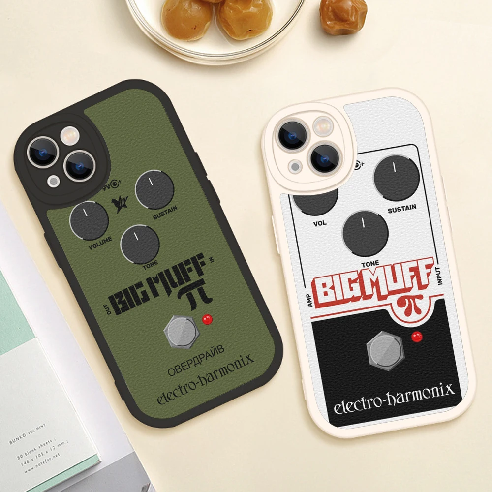

For Iphone big muff Phone Case for Iphone 14 13 11 12 Pro MAX 13 12 MiNi 7 8 plus iphone 14 XS XR guitar pedal Lambskin Covers