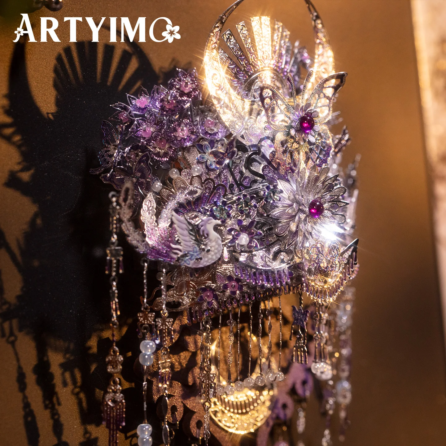Фото ARTYIMO Miaodie Silver Crown Fridge Magnet 3D Metal Puzzle DIY Assembly Kit, головоломка, украшение для стола, на Рождество и Хэллоуин №4