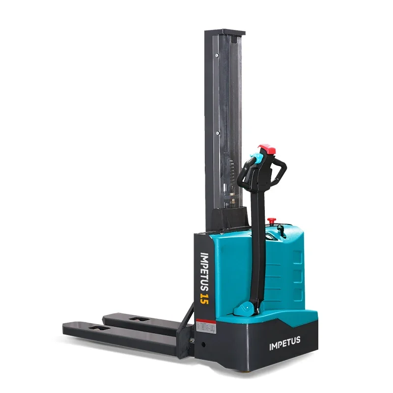 Полный электрический самоподъемник-штабелер Power Walkie Truck Reach Price Pallet Blue Вилочный