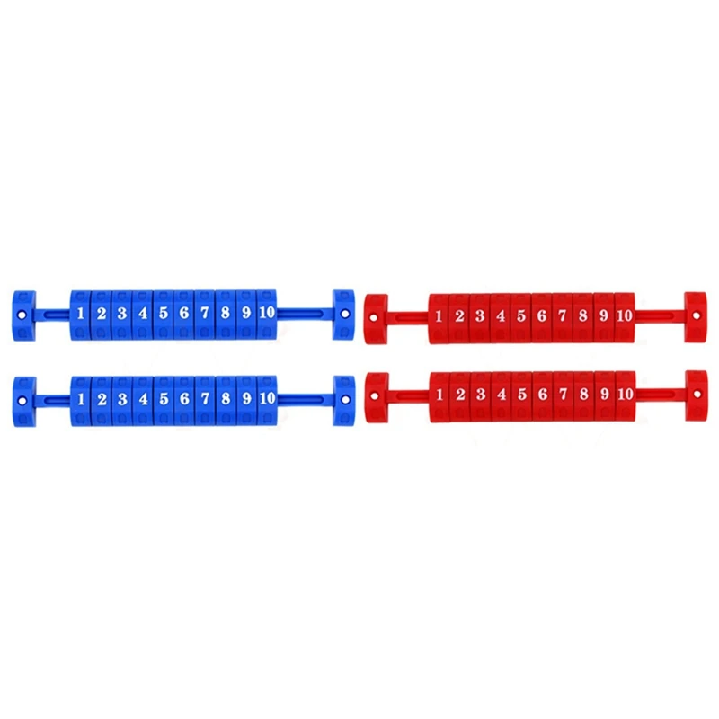 

4 Pcs Foosball Scoring Counters Indicator For Standard Football Table Machine Accessorie Foosball Scoreboard Red & Blue