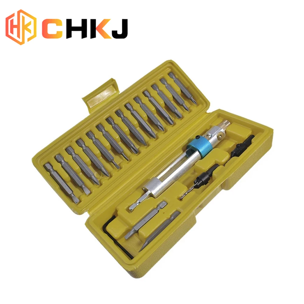 

Набор отверток CHKJ 20 шт./кор., Электрический вращающийся инструмент, высокоскоростная стальная потайная спиральная дрель, Желтая пластиковая коробка