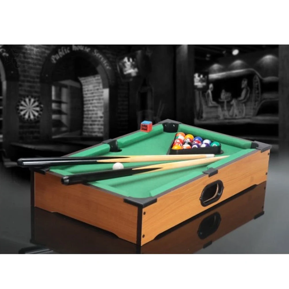 

Mini Tabletop Pool Table Desktop Billiards Sets Children's Play Sports Balls Sports Indoor Family Fun Entertainment