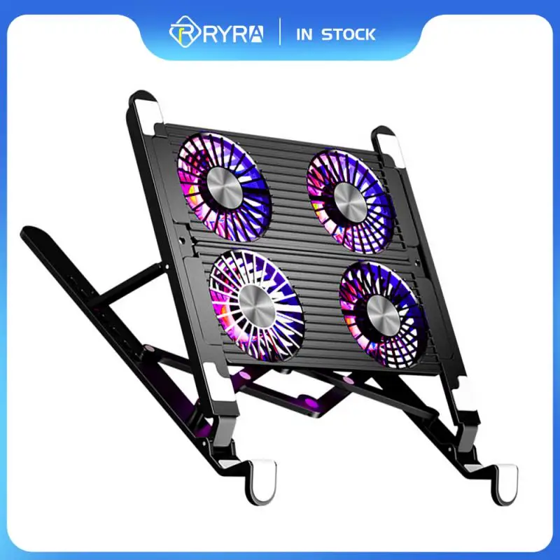 RYRA Gaming Laptop Stand Foldable Laptop Cooling Pad With 2/4 Fan Silent Cooling Base For Macbook Laptop Notebook Accessories RYRA Gaming Laptop Stand Foldable Laptop Cooling Pad With 2/4 Fan Silent Cooling Base For Macbook Laptop Notebook Accessories