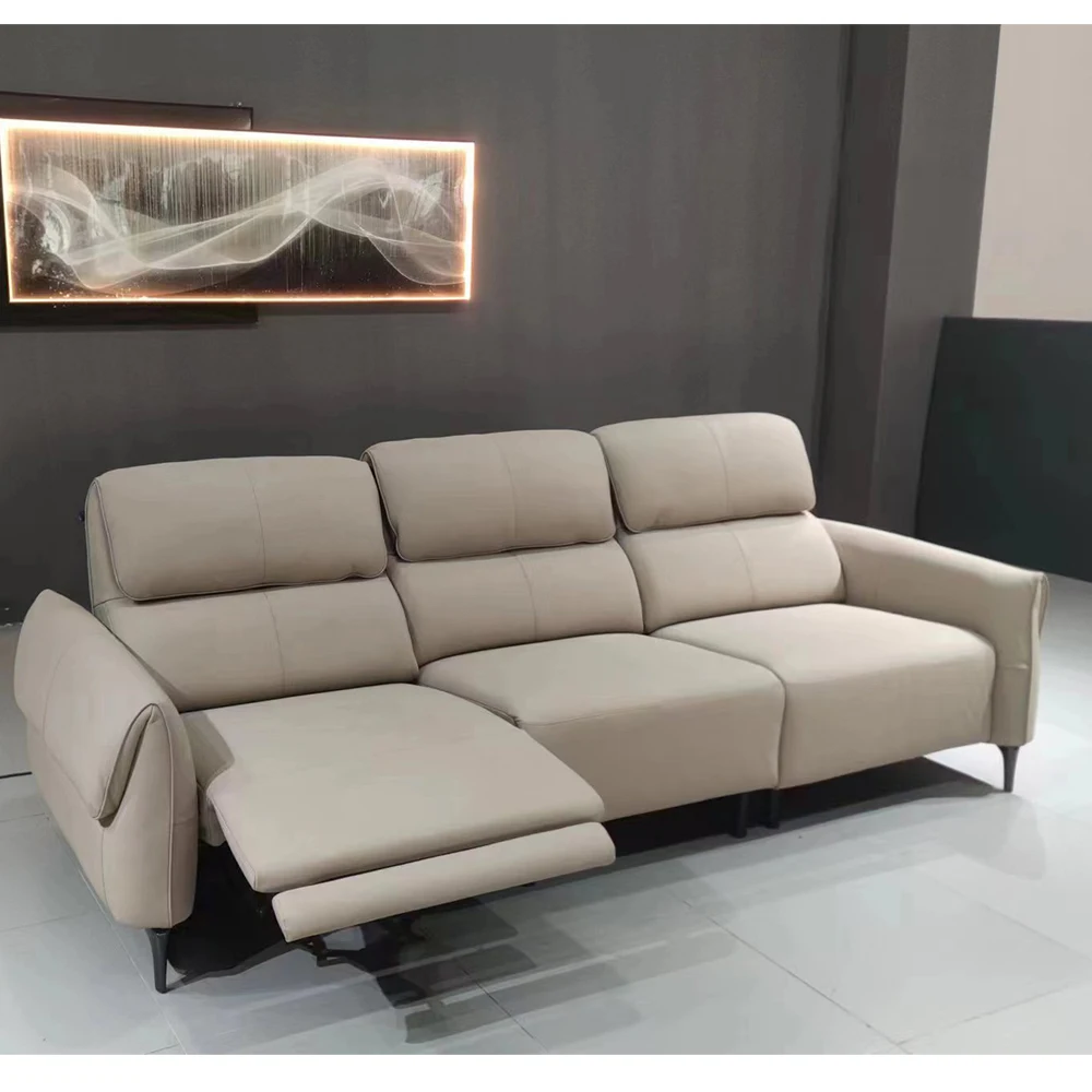 

Linlamlim Living Room Sofa Electric Recliner Italian Genuine Leather Sectional Sofas Power Reclining Seats Multifunctional Couch
