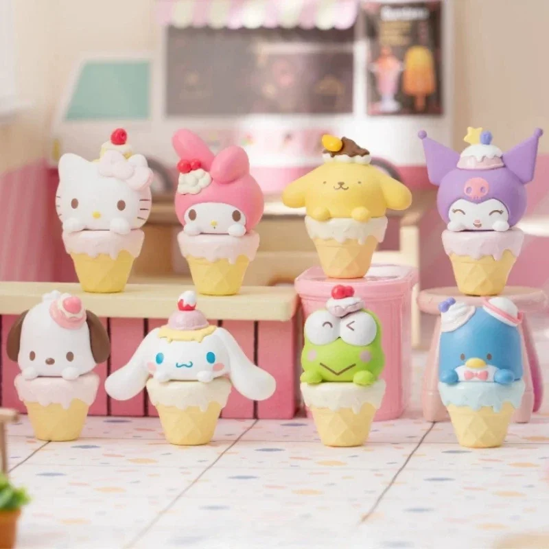 

Sanrio Series Mini Ice Cream Blind Box Pochacco Hello Kitty Model Anime Figure Toy Action Figures Mystery Box Adviento Gift