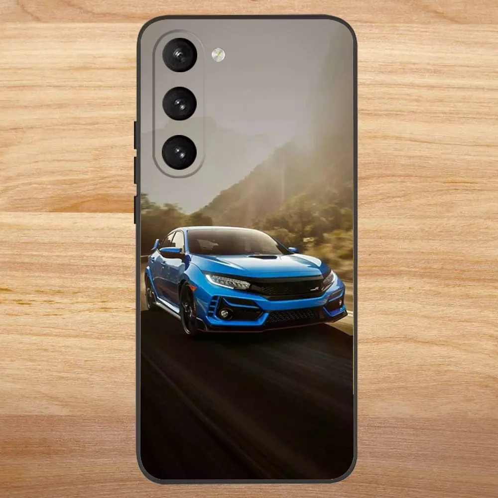 Чехол для телефона Sport Car T-Type R C-Civic SamsungS24 S23 S22 S21 S20 Ultra Pro S10 S30Plus 20 Black Cover