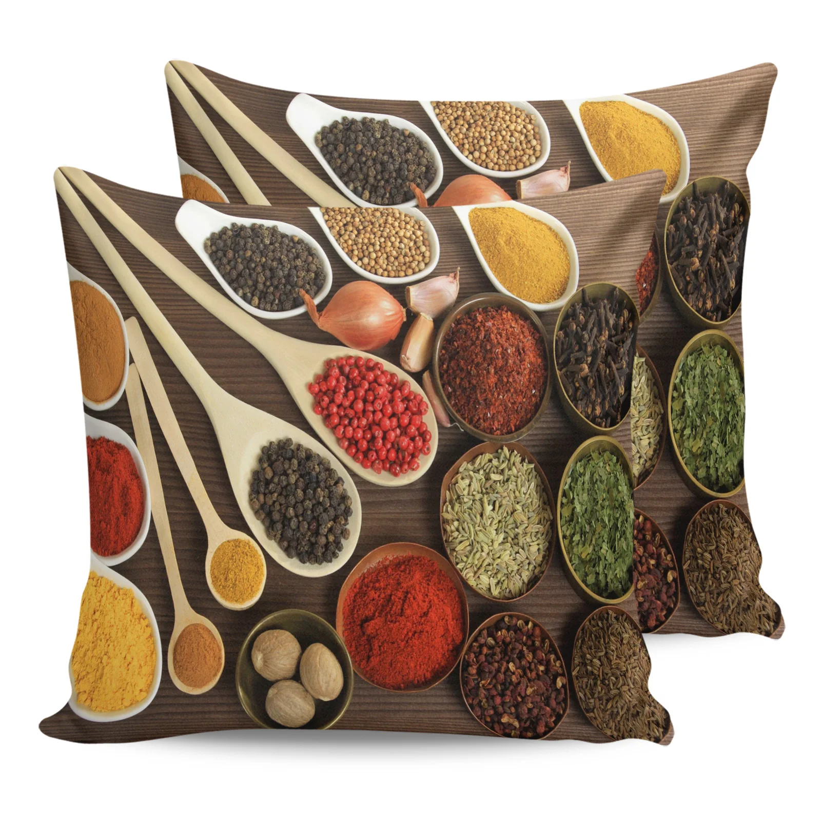 

2PC Pillowcase Spices Vanilla Raw Materials Sofa Cushion Cover Bed Dakimakura Pillow Cover House Home Decorative Pillow Cases