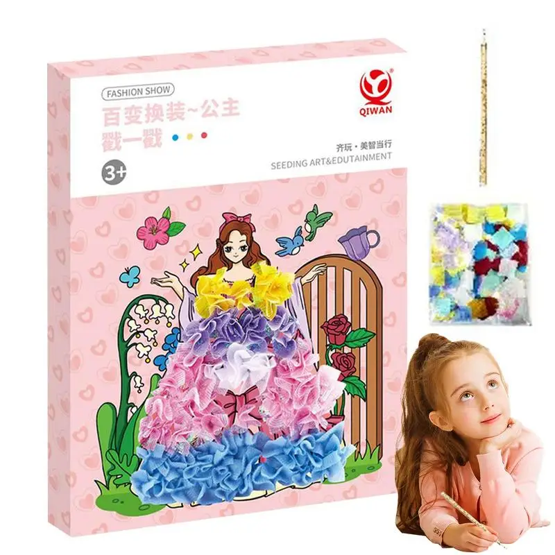 

Pocket Watercolor Kit Dress-Up Sticker Coloring Watercolor Poke Art Hundred Change Dress Educational Toys Multi Uses Hand-Made