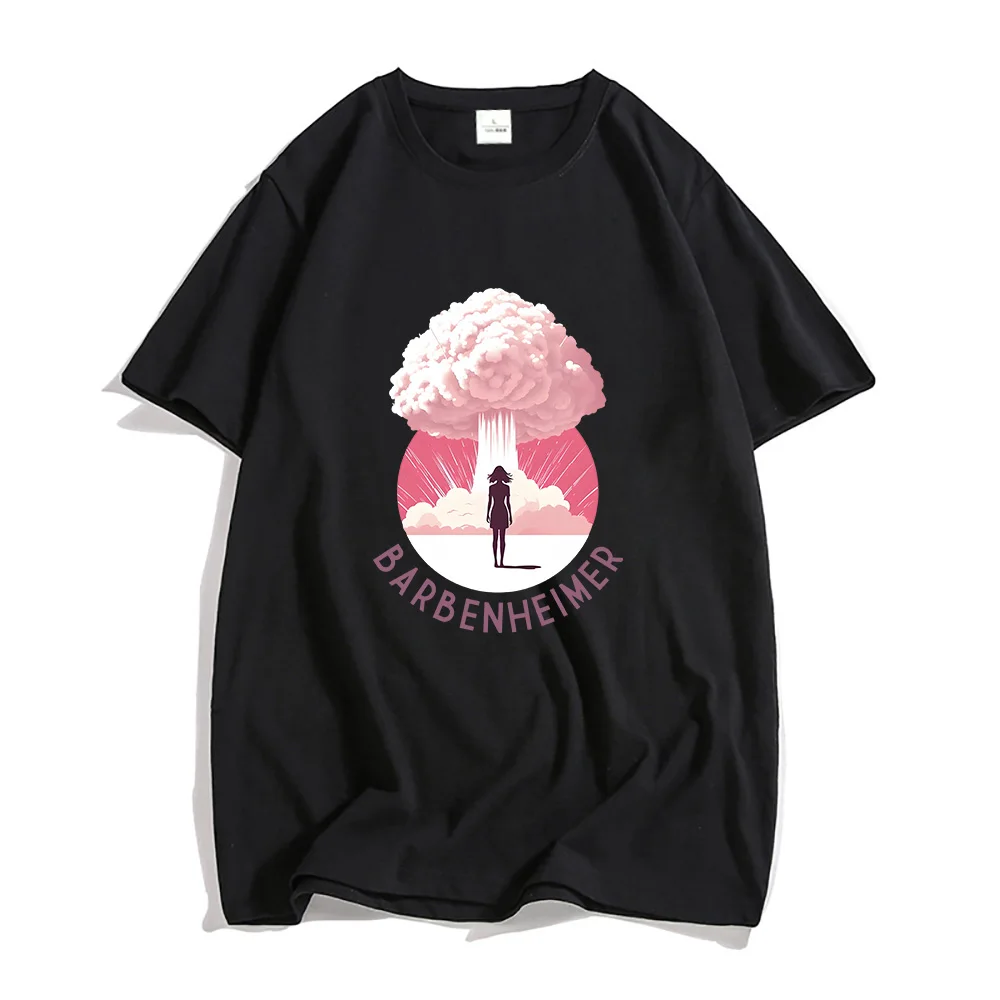 

Barbenheimer Creative T-shirt 100% Cotton Tshirt 2023 New Graphic T Shirts Summer Loose Shirt Prevalent Print Tees Anime Clothes