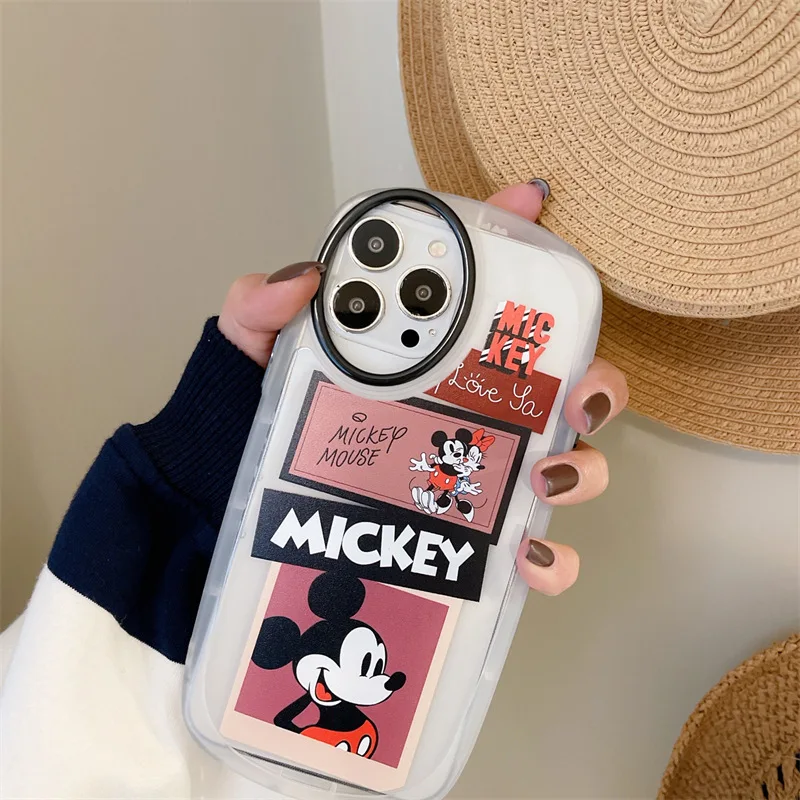 

Чехол для телефона Disney с Микки и Минни Маусом для iPhone 12/13Pro Max/11/xr/xsmax, мягкий силиконовый матовый прозрачный чехол для смартфона