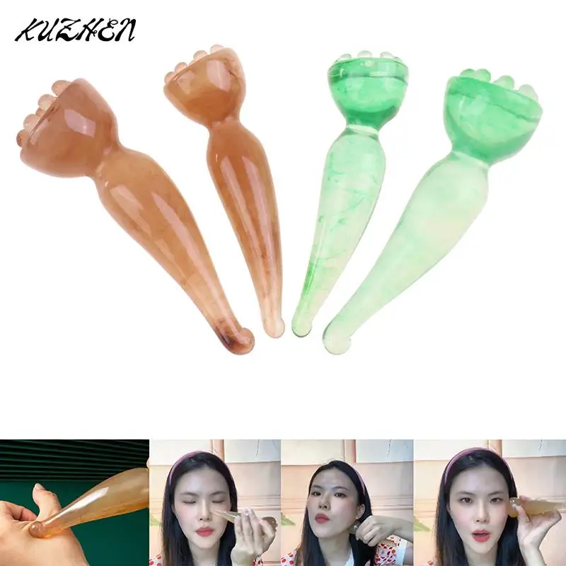 

Lotus Face Massager Facial Gua Sha Beauty Tool Meridian Scraping Brush Acupuncture Massage Relaxation Guasha Therapy Dropship