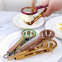 creative household cut boiled eggs 6 equal parts golden stainless steel hotel decoration kitchen utensils egg cutting tool