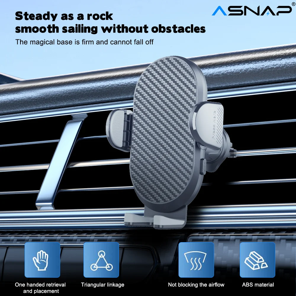 ASNAP Автомобильный держатель для телефона Вентиляционное отверстие GPS Поддержка