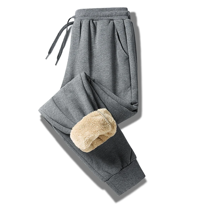 Мужские кашемировые спортивные брюки зимние теплые из овечьей шерсти мужские