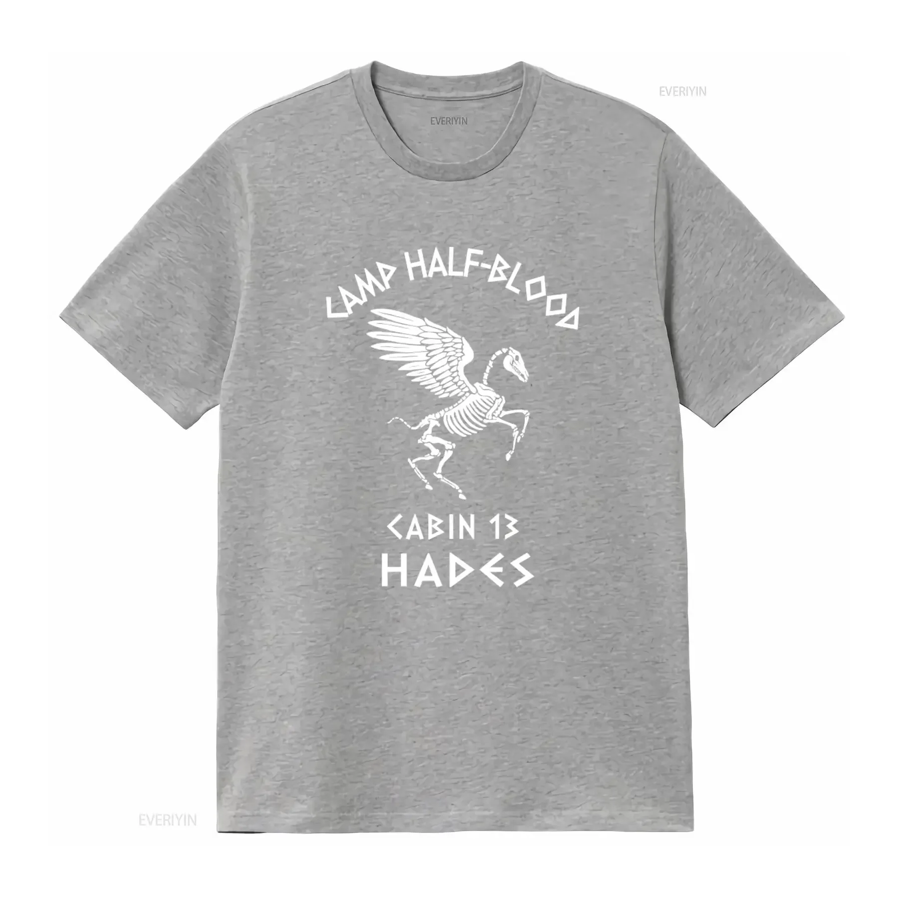 Фото Футболка для мальчиков с принтом «Парси Джексон: Лагерь полукровных», «Скелет Хадеса», «Олимпийцы», в стиле хип-хоп, уличная мода, винтажная, с эффектом потертости, эластичная №3