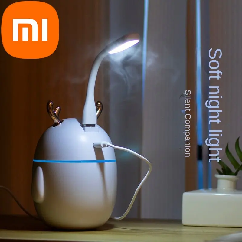 

XiaomiUSB креативный увлажнитель воздуха с милым оленем для дома, спальни, автомобиля, ароматерапии, офиса, бесшумная модель