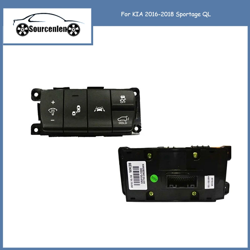 

Черный боковой аварийный переключатель в сборе для KIA 2016-2018 Sportage QL Кнопка регулировки яркости приборной панели задний дверной переключател...