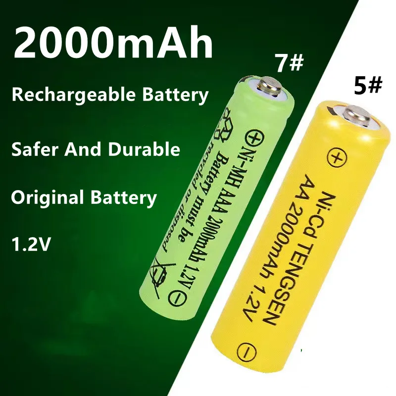 

2000mAh Rechargeable Battery 5#7# Dry Cell Microphone Door Lock Children's Toys Trash Can Battery High Capacity Recycled Battery
