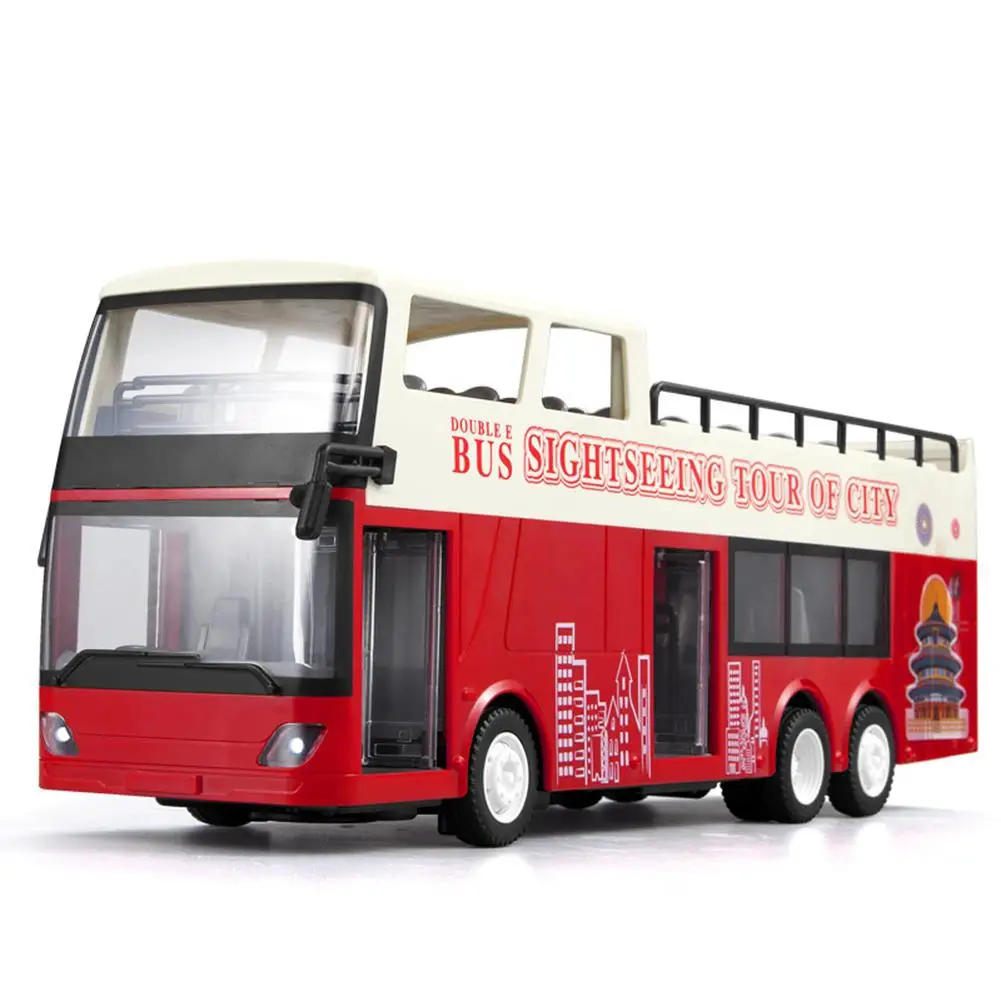 

Double-decker Remote Control Bus Toy 2.5g Anti-jamming Automatic Code Matching Sightseeing Car Model Gifts For Boy Children