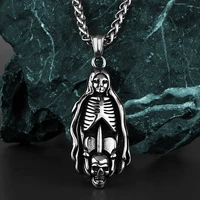retro killing goddess pendant unisex fashion domineering skull 316l stainless steel pendant necklace jewelry gift wholesale