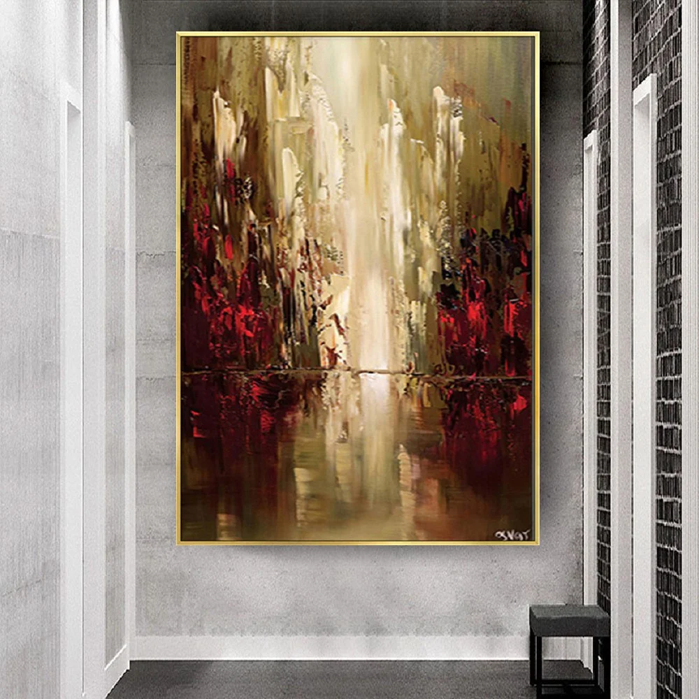 

Скандинавская Абстрактная живопись, настенный Декор для дома, 100% ручная картина маслом на холсте, большие настенные картины для гостиной, д...