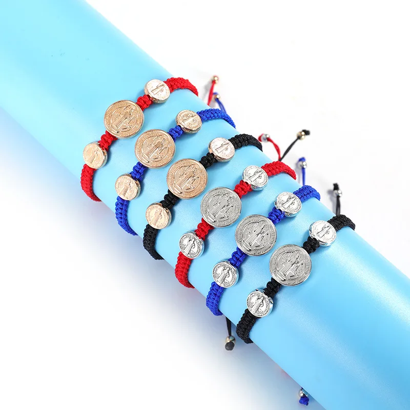 

2023 Vintage Braided Religion Virgin Mary Bracelet Women Men Woven Lucky Red Rope Bracelet For Women Spiritual Jewelry