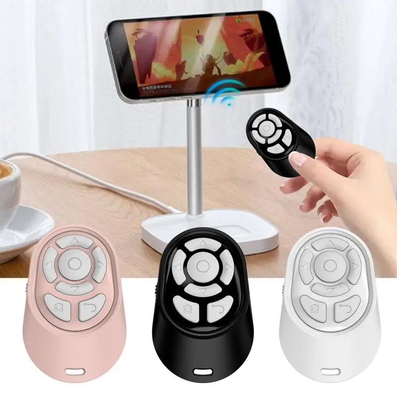 

Page Turner Remote Wireless Remote Control Page Turner Cliker Lightweight Multifunctional Pocket Size Self Timer For Smart Phone