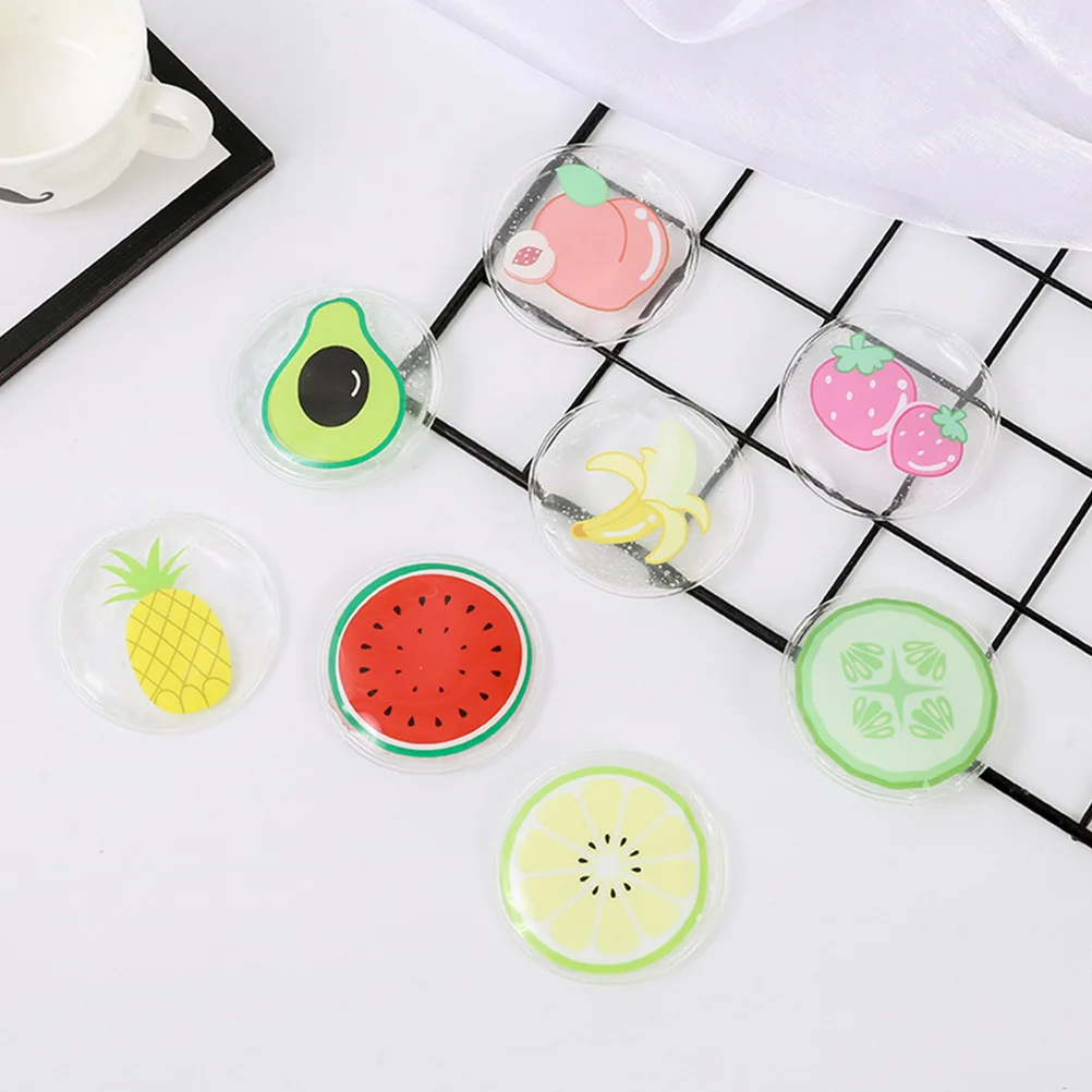 

8pcs Fruit Pattern Eye Ice Packs Summer Cold Eye Pads Portable Ice Eye Patches