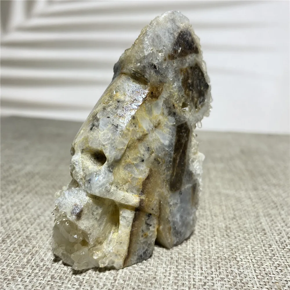 

Natural Cranium Crystal Cluster Quartz Wicca Stones Reiki Healing Specimen Skull Halloween Ornament Home Decor For Room