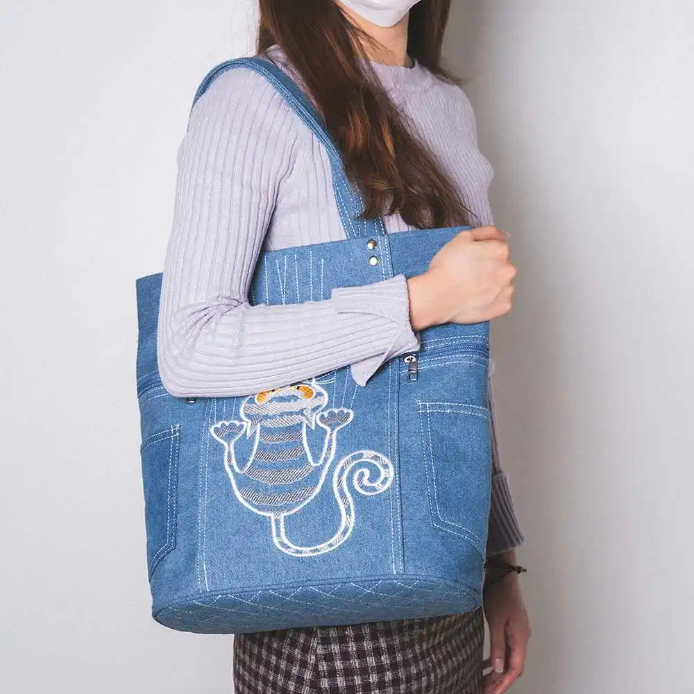 

2022 New Women Cute Cat Pattern Handbags Large Capacity Leisure Shoulder Bags Painting Print Bag 4 Colors For School Office