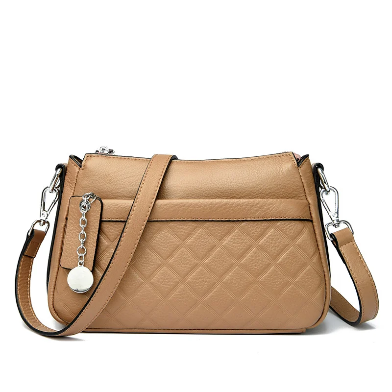 

3 Layers Women Tote Bag High Quality Cowhide Ladies Handbags Leisure Shoulder Bag Small Crossbody Bags For Women