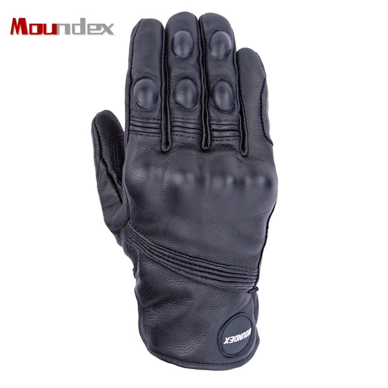 

Винтажные черные мотоциклетные перчатки из натуральной кожи для мужчин, ретро-перчатки Guantes, мотоциклетные перчатки с закрытыми пальцами д...