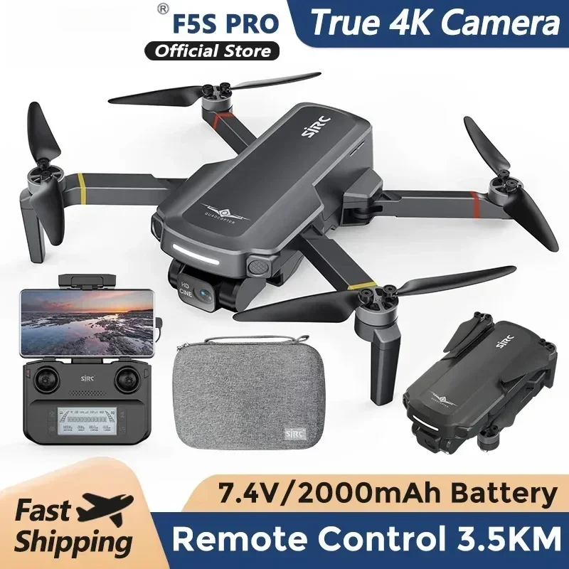 

HJ F5S PRO Profesional EIS True 4K Camera 2-Axis Gimbal Brushless Drone 4K GPS Dron 3.5KM 30Min Flight FPV RC QuadcopterToy
