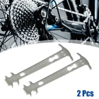 x autohaux 2pcs bicycle cycling bike chain wear indicator tool chain checker gauge repair tool replacement silver tone