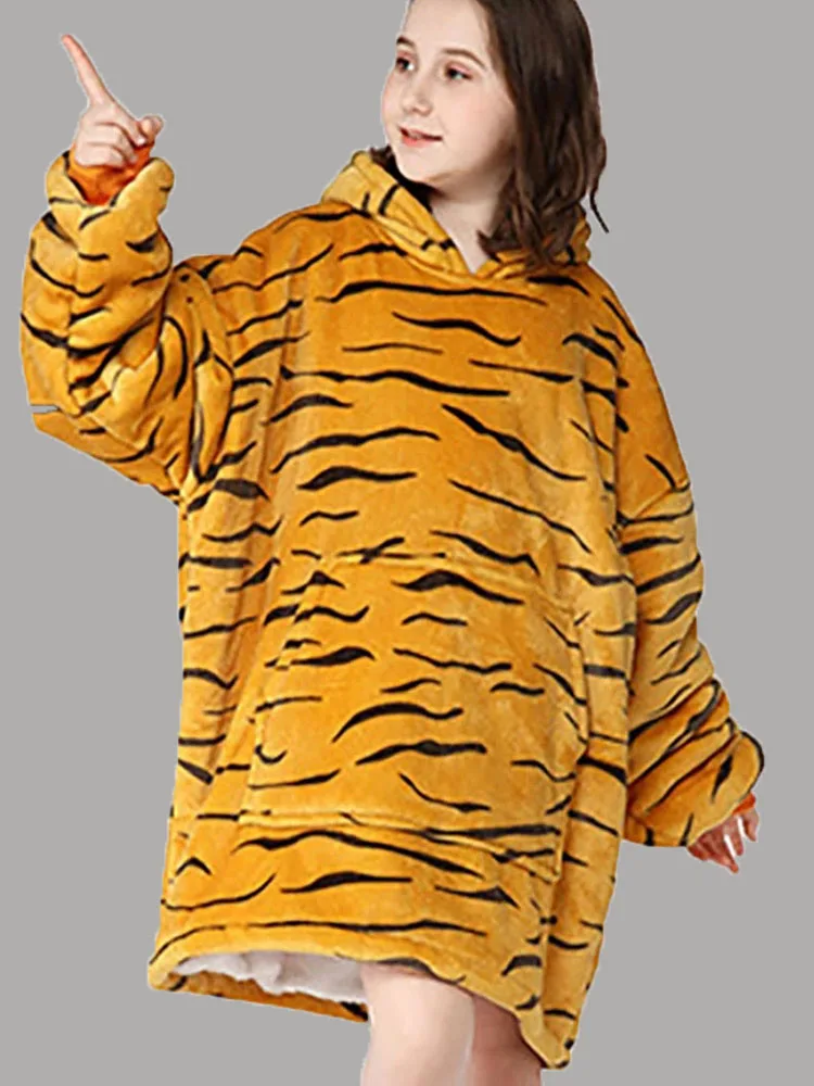 Winter Hoodie Sweatshirt Kids Oversized 