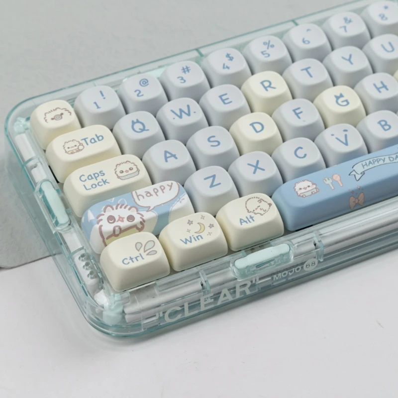 

144 Key GMK Cute Meow PBT Keycap MOA Profile Dye Sublimation Keycap for Gateron Cherry MX Switch Mechanical Keyboard IK75 GK64
