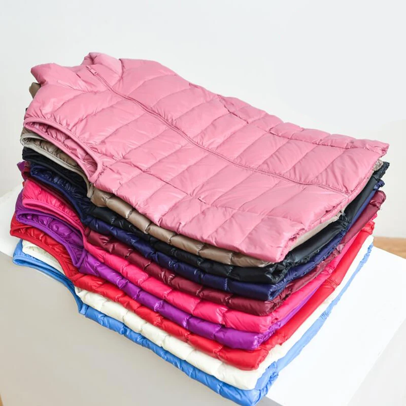 

Осенне-зимний пуховой жилет, женская короткая ульсветильник Кая куртка на утином пуху, ветрозащитный жилет, теплая Женская куртка без рукав...