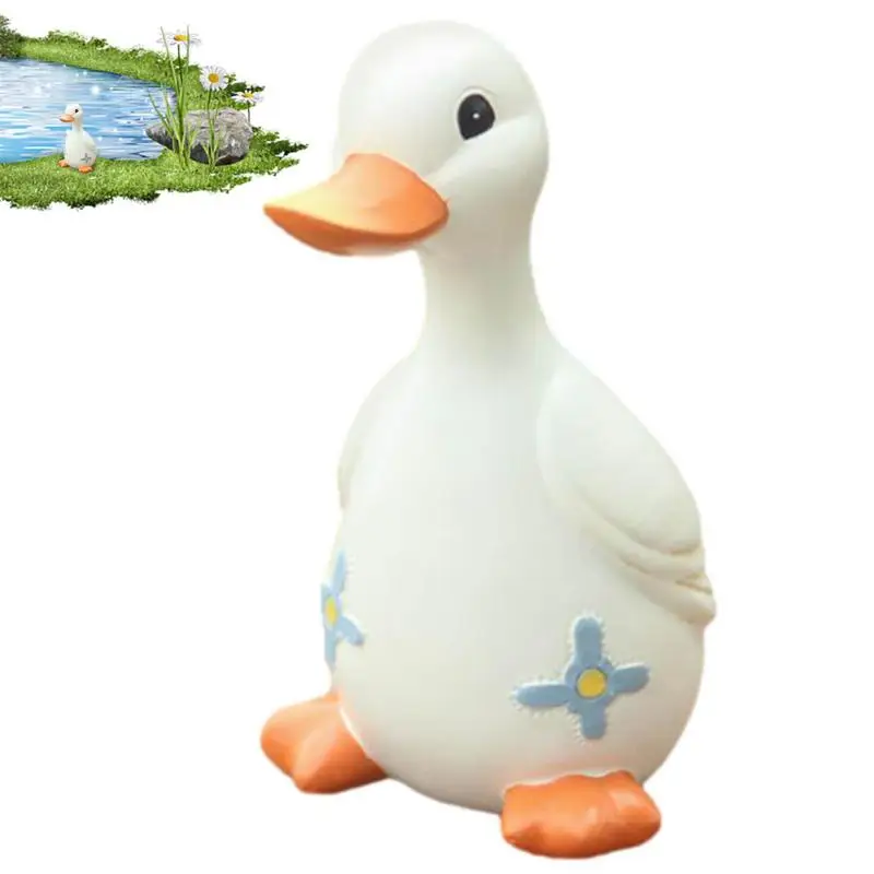

Симпатичная садовая статуя из смолы, утка, семейное украшение, украшение для заднего двора, утки, украшение, птица, скульптура для дома и улицы, двор, пруд, лужайка