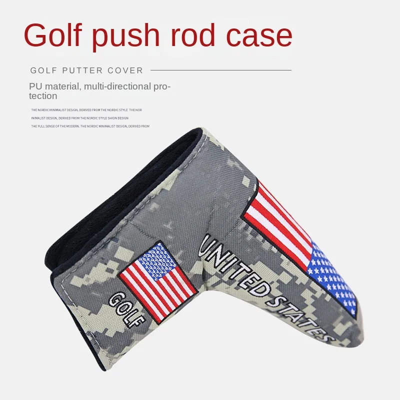 Golf Club Sleeve Printing plus Velvet Multi-Directional Protection Putter Sleeve Golf Club Head Cover Golf Accessories