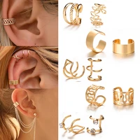 oocyspoo zwart non piercing oor clip oorbellen voor vrouwen mannen nep kraakbeen earring manchet trend sieraden groothandel