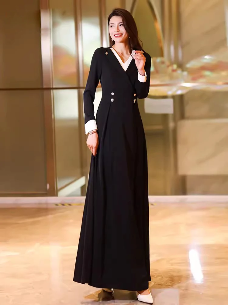 Рисунок 4 - Новый Женщины Черный Длинное платье