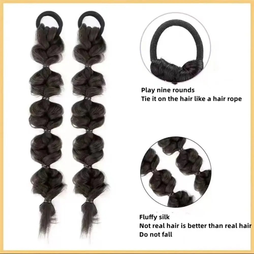 

Аксессуары для волос для девочек, Плетеный парик, эластичная резинка для волос, резинка для волос, пузырьковый хвост